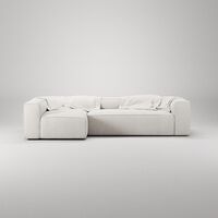 Grand 4-Sitzer Sofa Divan Links Dampf/ Weiß