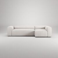 Grand 4-seters Sofa Divan Høyre Damp/ Hvit