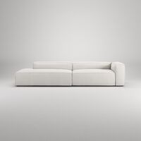 Grand 3-Seater Sofa Open End Left Steam/ White