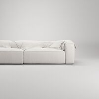 Grand 3-Seater Sofa Open End Left Steam/ White