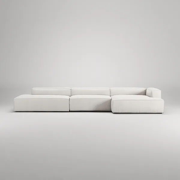 Grand 5-Sitzer Sofa, Offenes Ende Links, Dampf/ Weiß