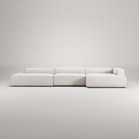 Grand 5-Sitzer Sofa, Offenes Ende Links, Dampf/ Weiß