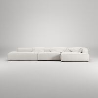 Grand 5-Sitzer Sofa, Offenes Ende Links, Dampf/ Weiß