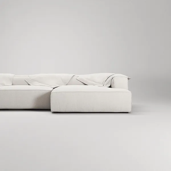 Grand 5-Sitzer Sofa, Offenes Ende Links, Dampf/ Weiß