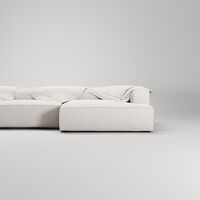 Grand 5-Sitzer Sofa, Offenes Ende Links, Dampf/ Weiß