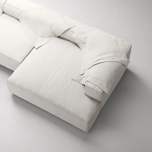 Grand 5-Sitzer Sofa, Offenes Ende Links, Dampf/ Weiß