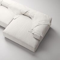 Grand 5-Sitzer Sofa, Offenes Ende Links, Dampf/ Weiß