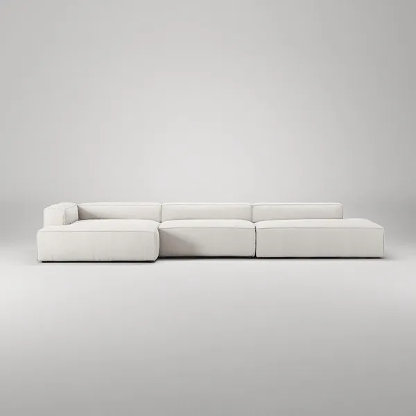 Grand 5-Seater Sofa Open End Right Steam/White