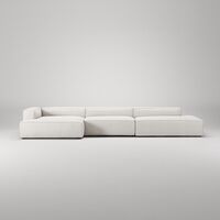 Grand 5-Seater Sofa Open End Right Steam/White