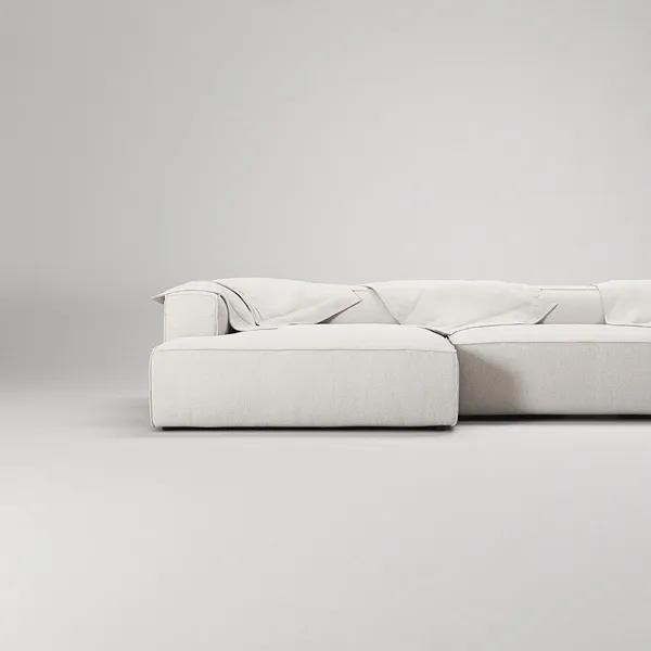 Grand 5-Seater Sofa Open End Right Steam/White