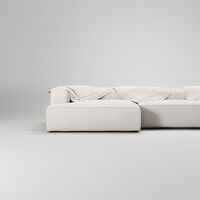 Grand 5-Seater Sofa Open End Right Steam/White