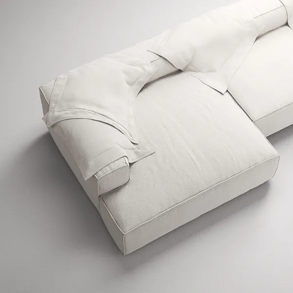 Grand 5-Seater Sofa Open End Right Steam/White