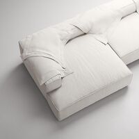 Grand 5-Seater Sofa Open End Right Steam/White