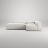 Divano A 3 Posti Grand Open End Left Steam/ Bianco