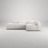 Divano A 3 Posti Grand Open End Left Steam/ Bianco