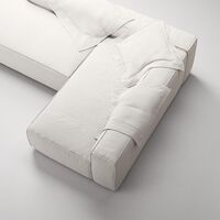 Divano A 3 Posti Grand Open End Left Steam/ Bianco