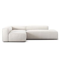 Grand 3-Seater Lounge Sofa Open End Right Steam/White