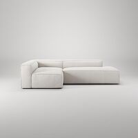 Grand 3-Seater Lounge Sofa Open End Right Steam/White