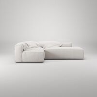Grand 3-Seater Lounge Sofa Open End Right Steam/White