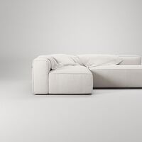 Grand 3-Seater Lounge Sofa Open End Right Steam/White