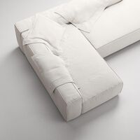 Grand 3-Seater Lounge Sofa Open End Right Steam/White
