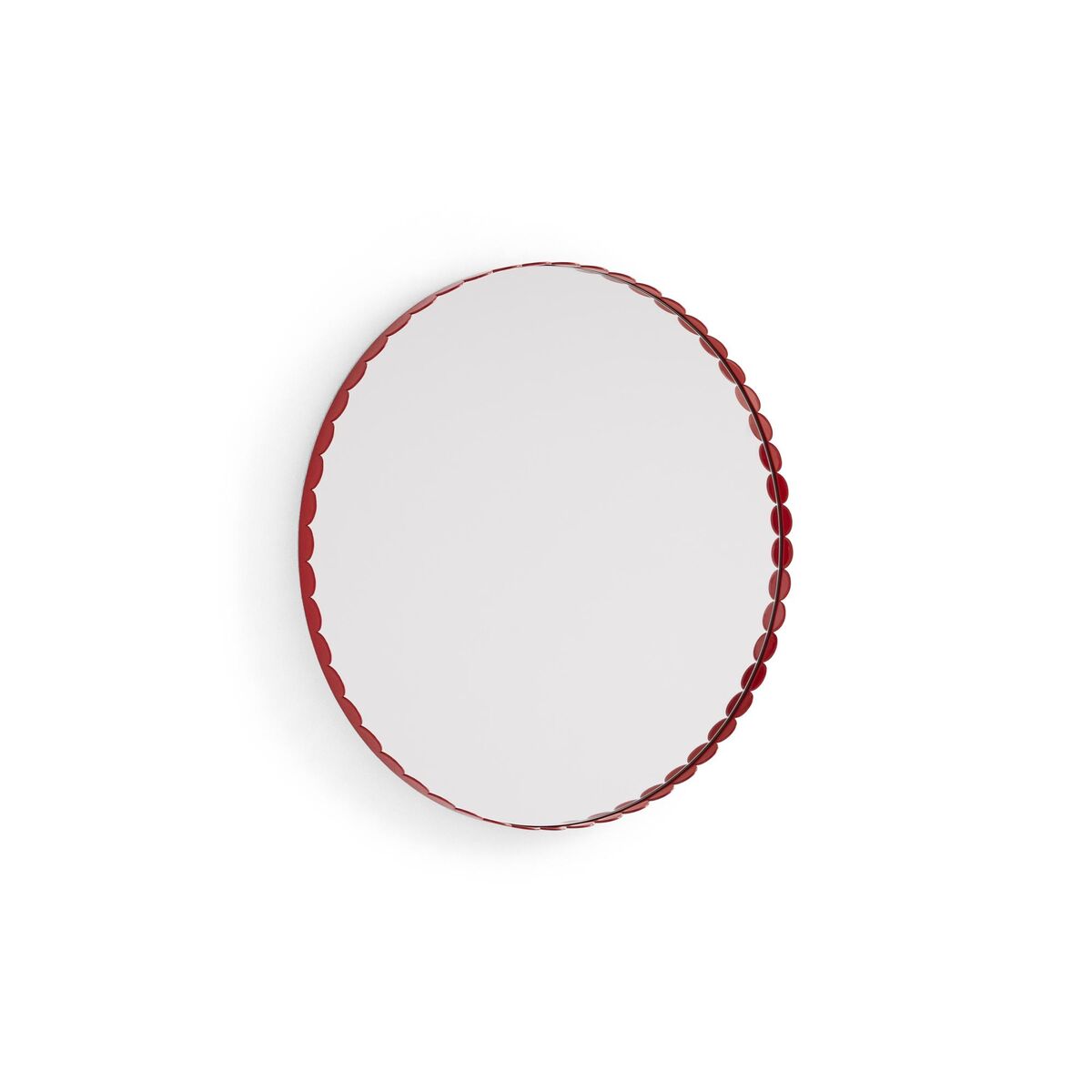 Arcs Round Mirror Red