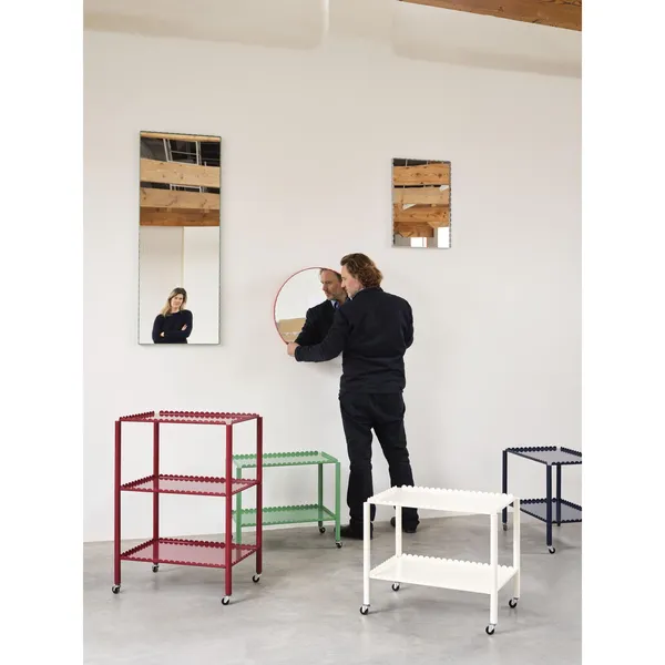 Arcs Rectangle Mirror Small Chrome