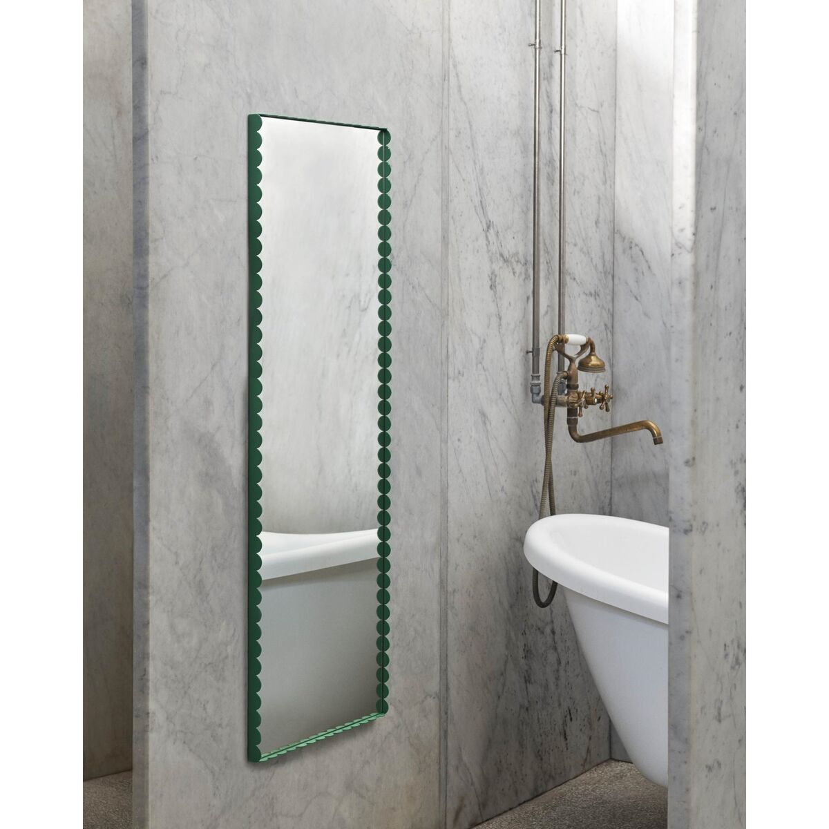 Arcs Rectangle Spejl Medium Grøn