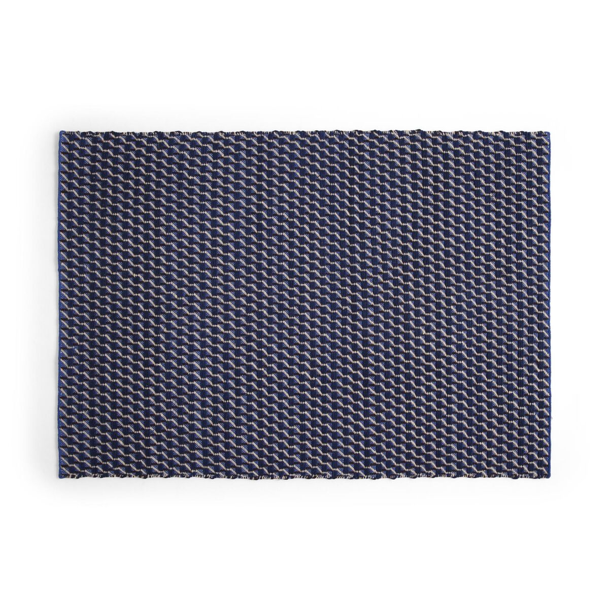 Kanaalkleed 140x200 Blauw/ Wit