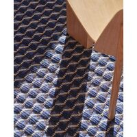Kanaalkleed 140x200 Blauw/ Wit