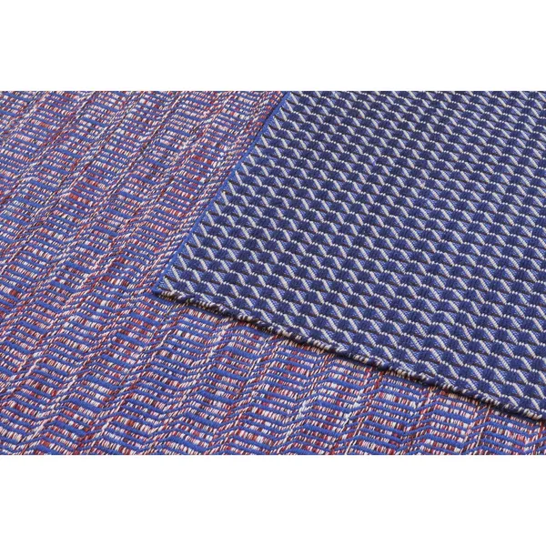 Kanaalkleed 170x240 Blauw/ Wit