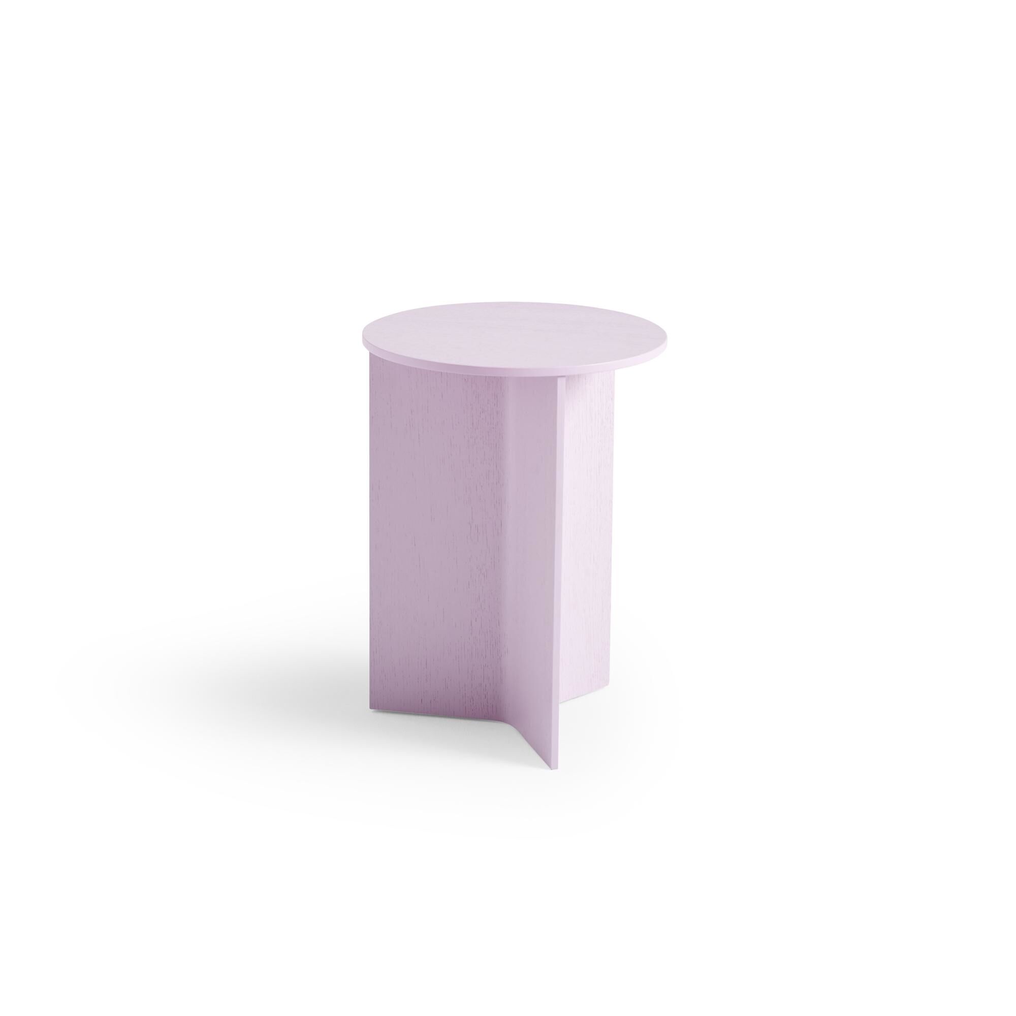 Slit Wood Sofabord Rundt Ø35 Rosa