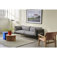 Table Basse Bois Slit Ronde Ø35 Bleu Vif
