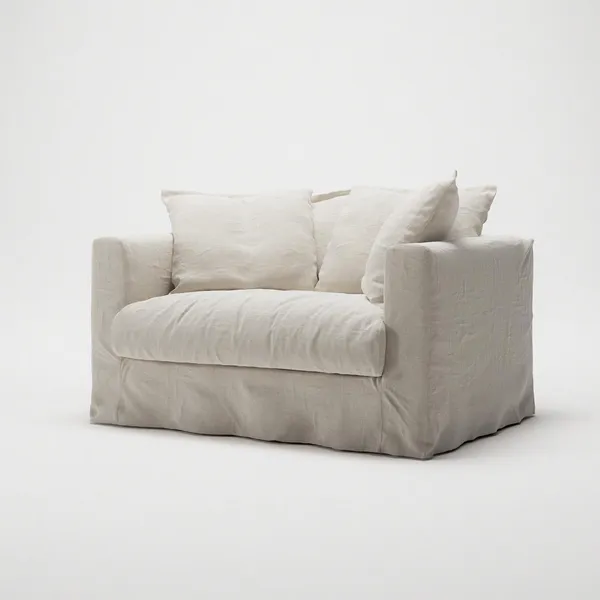 Le Grand Air Love Seat Armchair Cream White