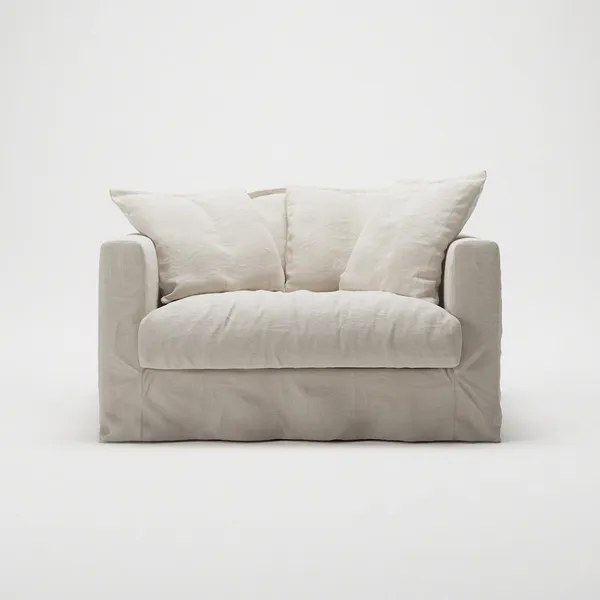 Le Grand Air Love Seat Armchair Cream White