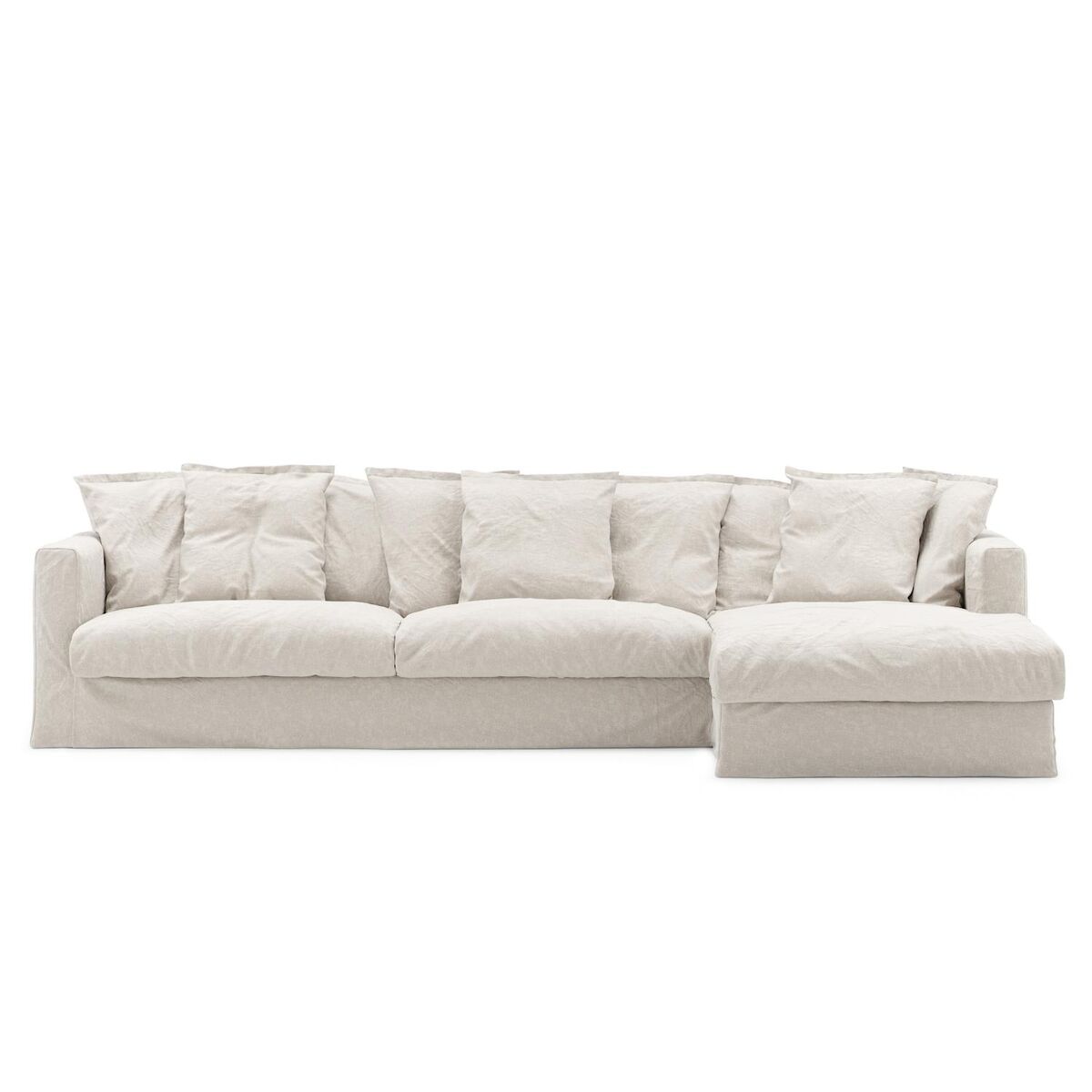Le Grand Air 3-Seater Sofa with Right Chaise Cream White
