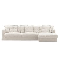 Le Grand Air 3-Seater Sofa with Right Chaise Cream White