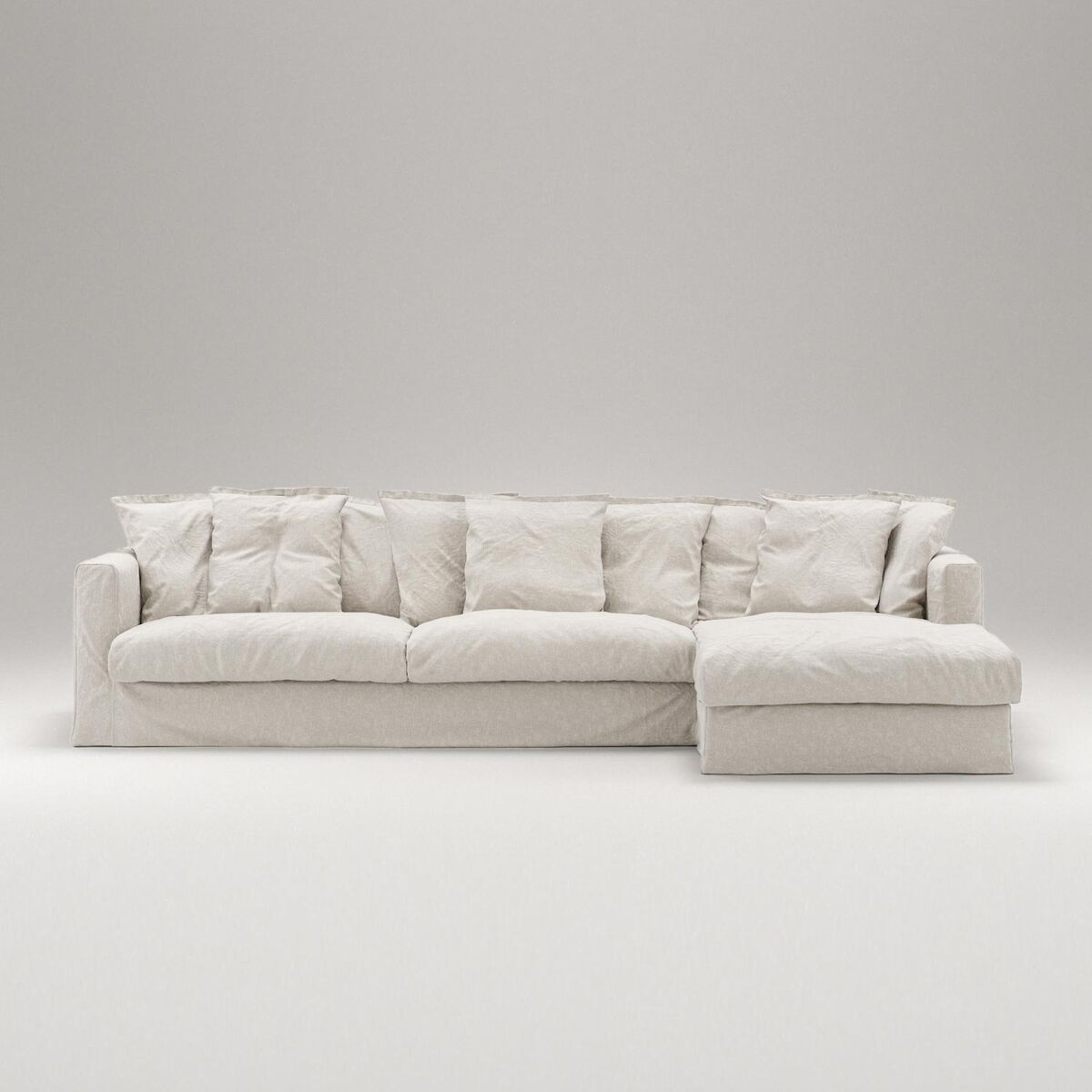 Le Grand Air 3-Seater Sofa with Right Chaise Cream White