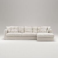 Le Grand Air 3-Seater Sofa with Right Chaise Cream White