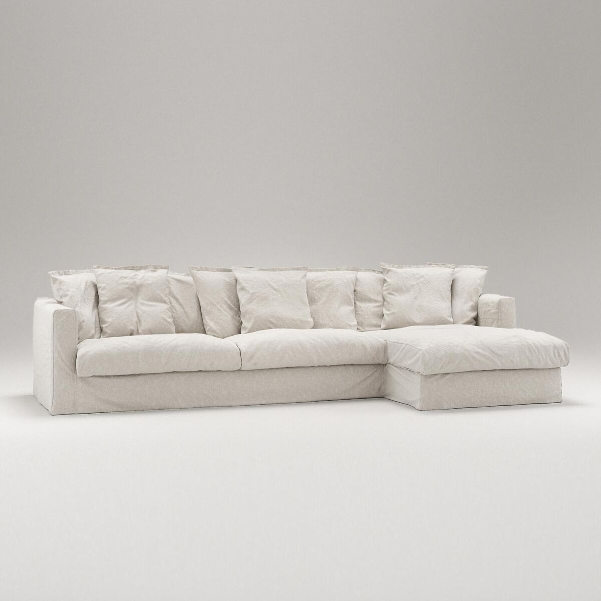 Le Grand Air 3-Seater Sofa with Right Chaise Cream White