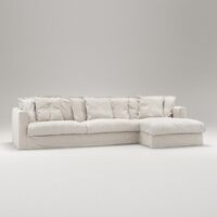 Le Grand Air 3-Seater Sofa with Right Chaise Cream White