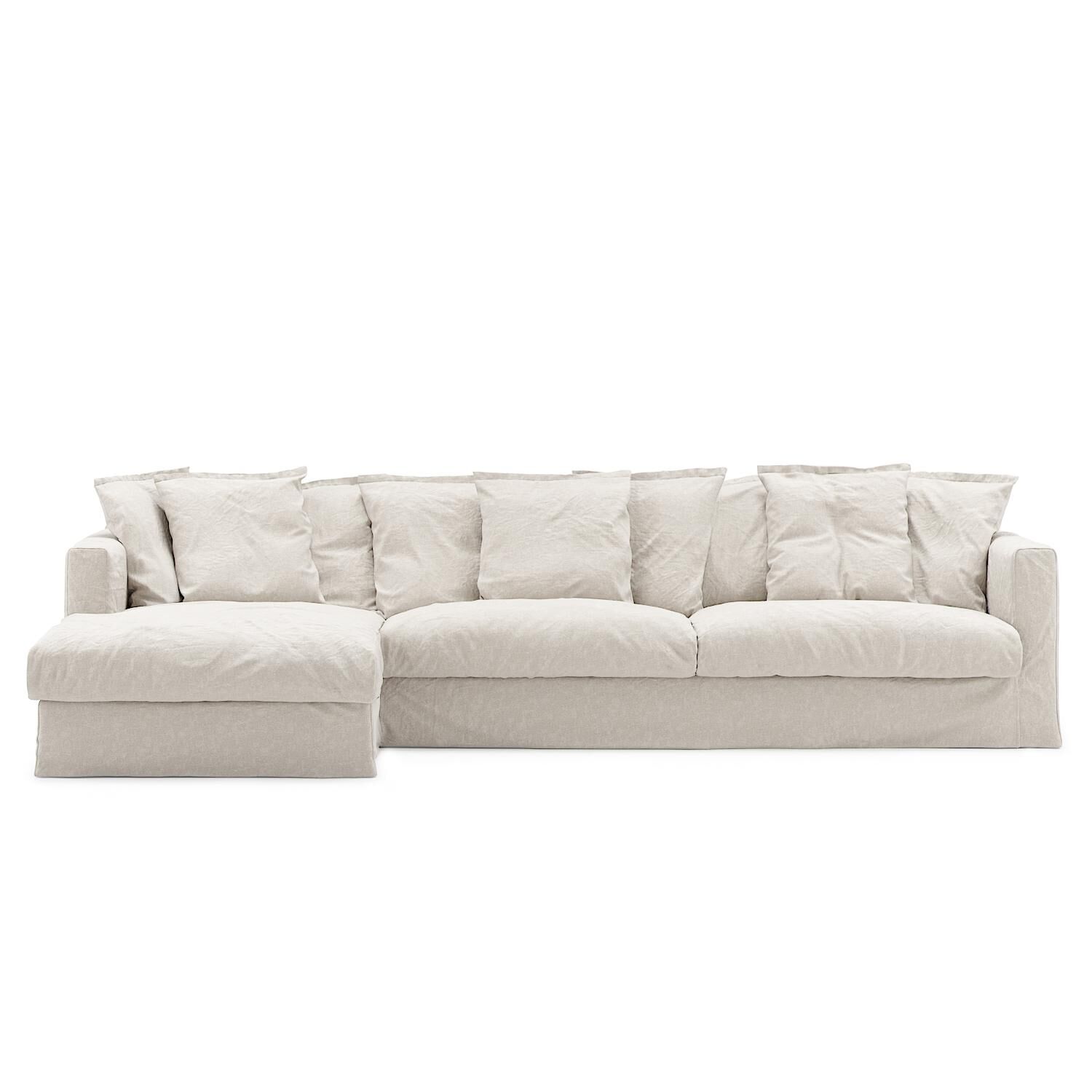Le Grand Air Canapé 3 Places Divan Gauche Crème Blanc