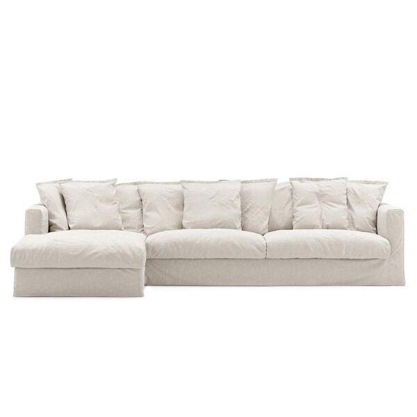 Le Grand Air 3-Sitzer Sofa Divan Links Cremeweiß