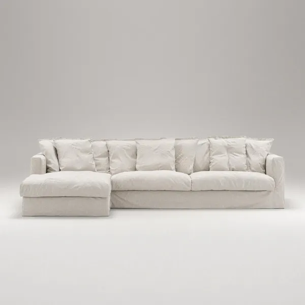 Le Grand Air 3-sitssoffa Divan Vänster Krämvit