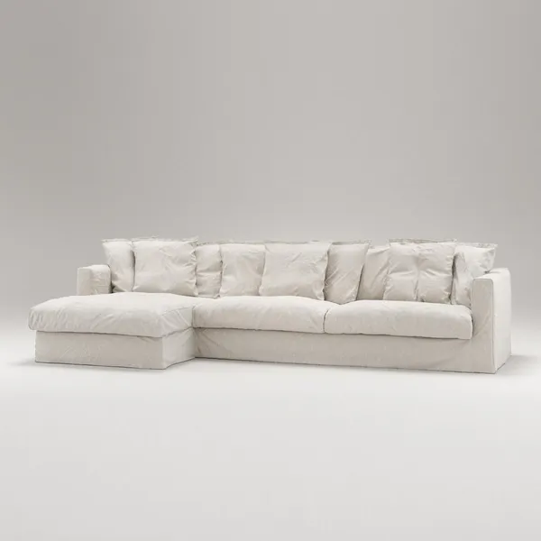 Le Grand Air 3-sitssoffa Divan Vänster Krämvit