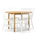 Wood Dining Table Set Oak/ White