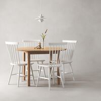 Wood Dining Table Set Oak/ White