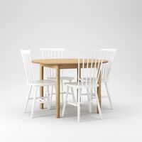 Wood Dining Table Set Oak/ White