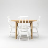 Wood Dining Table Set Oak/ White