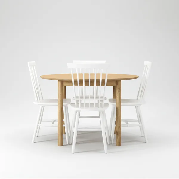 Wood Dining Table Set Oak/ White